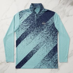 Aqua Splatter Long Sleeve Sports Polo