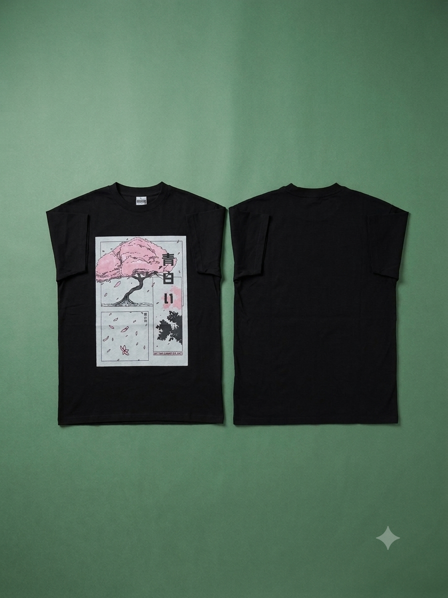 black-cherry-blossom-graphic-t-shirt-front