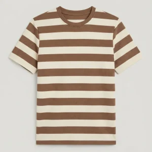Brown Cream Stripe T-Shirt