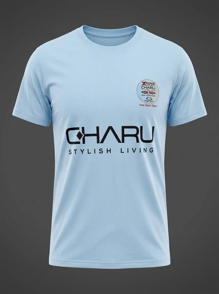 charu-light-blue-corporate-t-shirt-front