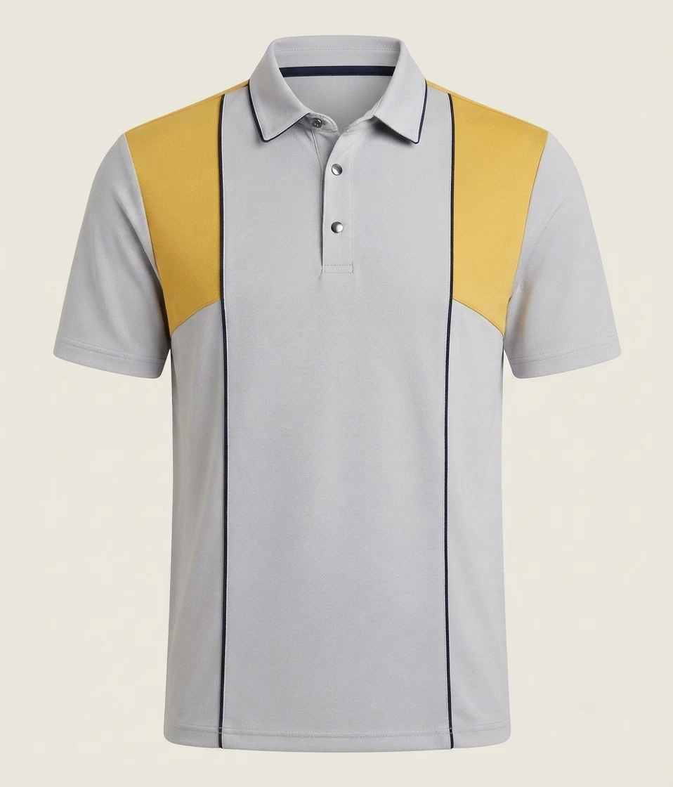 grey-mustard-colour-block-polo-front