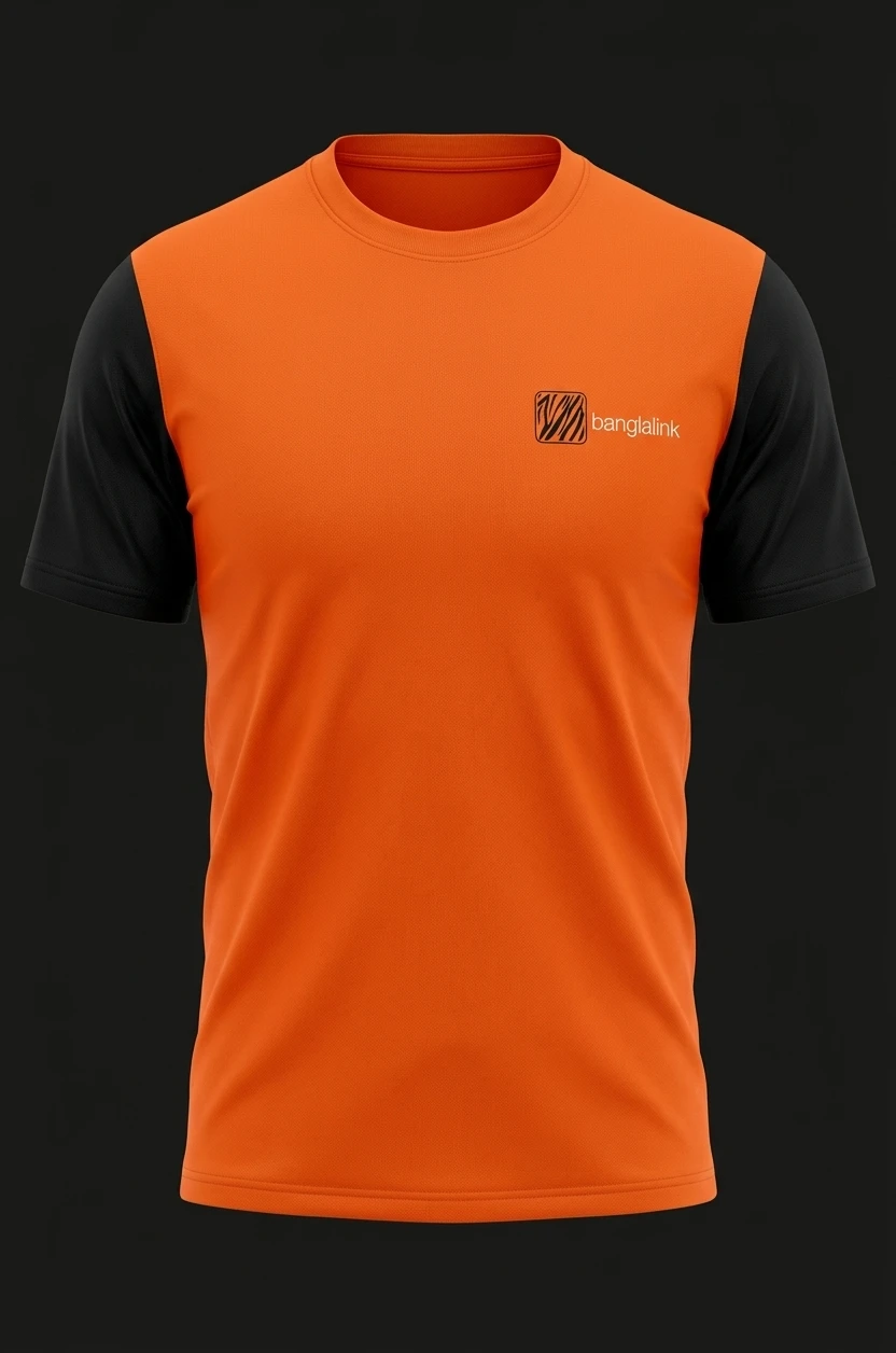 orange-black-sleeve-corporate-t-shirt-front