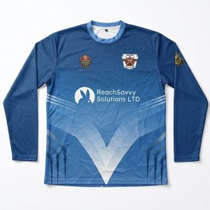 ReachSavvy Blue Long Sleeve Cricket Jersey