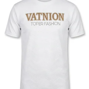 White Studded Wordmark T-Shirt
