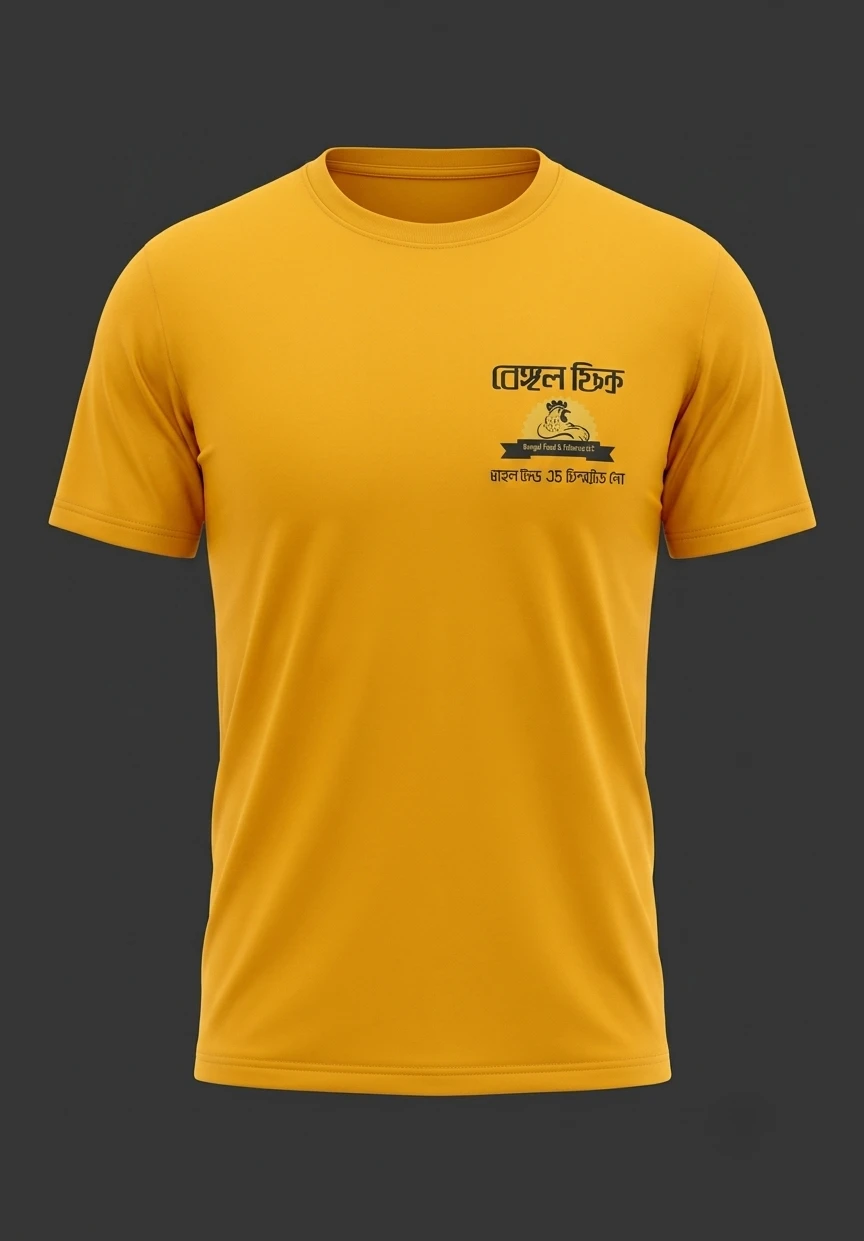 yellow-bengal-chick-uniform-t-shirt-front