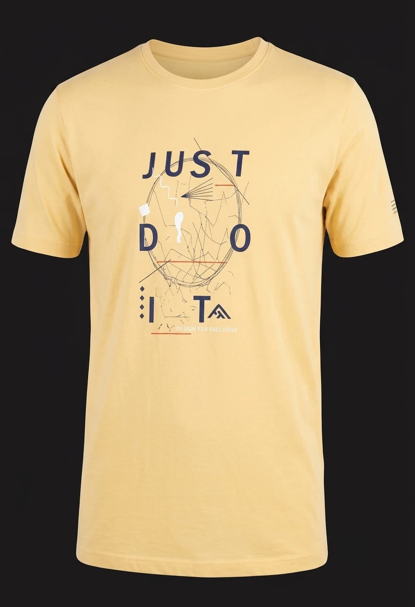 yellow-just-do-it-graphic-t-shirt-front